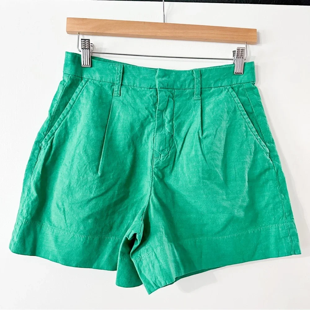 Frank & Eileen Waterford 4.5” Walking Short Italian Performance Linen Kelly 0